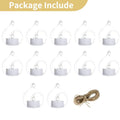 Portacandele sospeso in vetro 8 cm – Sfera trasparente per tealight, LED o…