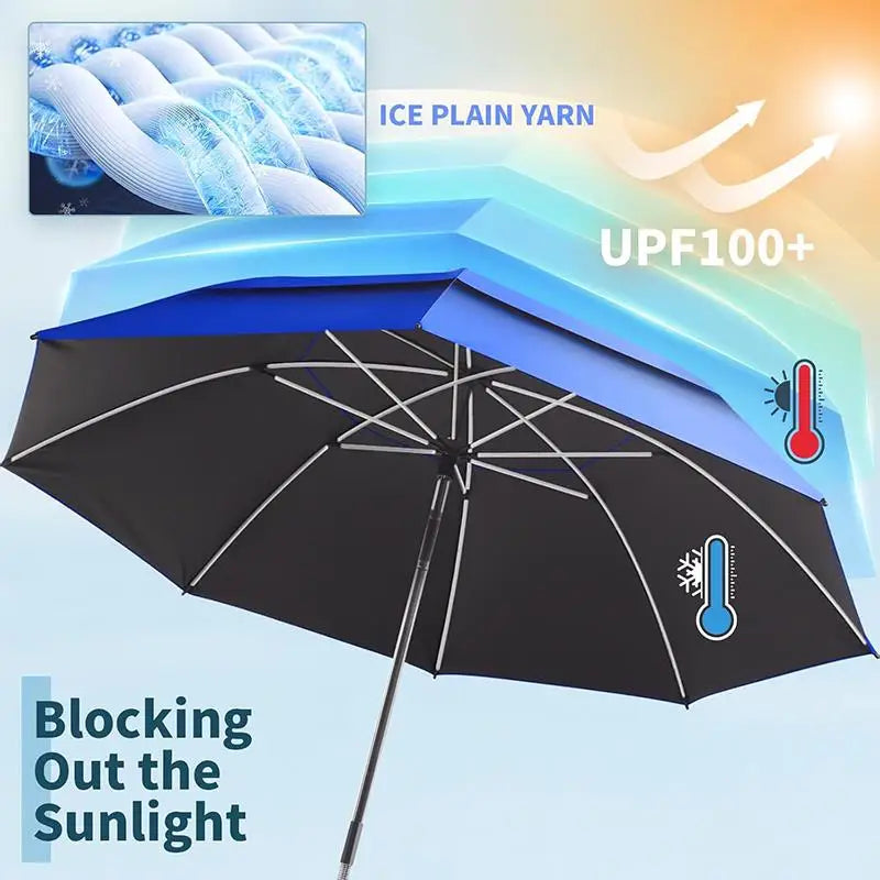 Adjustable Beach Chair Umbrella Outdoor Lightweight Clamp-on Umbrella Multi-functional Stroller Umbrella Wheelchair Stroller
