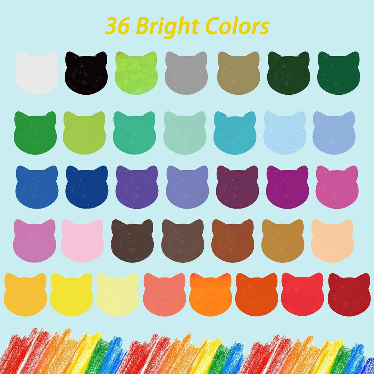 Crayons Gel Pastello 48 colori, morbidi, lavabili e impugnatura ergonomica
