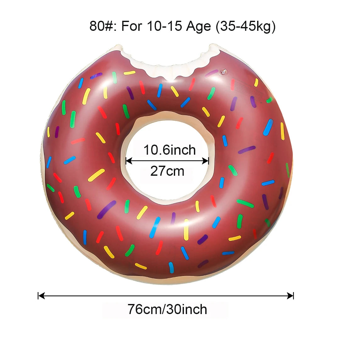 Inflatable Doughnut Swimming Ring,Beach Toys Pool Floats for Kids, Pool Swim Floaties for Adults