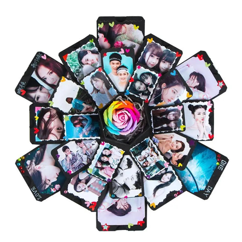 DIY Explosion Photo Album Gift Box DIY Scrapbook Lovely Surprise Explosion Couple Box Love Memory Anniversary Gift