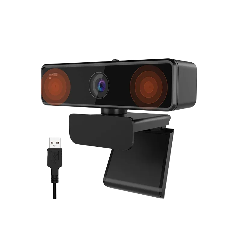 Webcam HD 1080P 60FPS 2K con Doppio Microfono Anti-Rumore