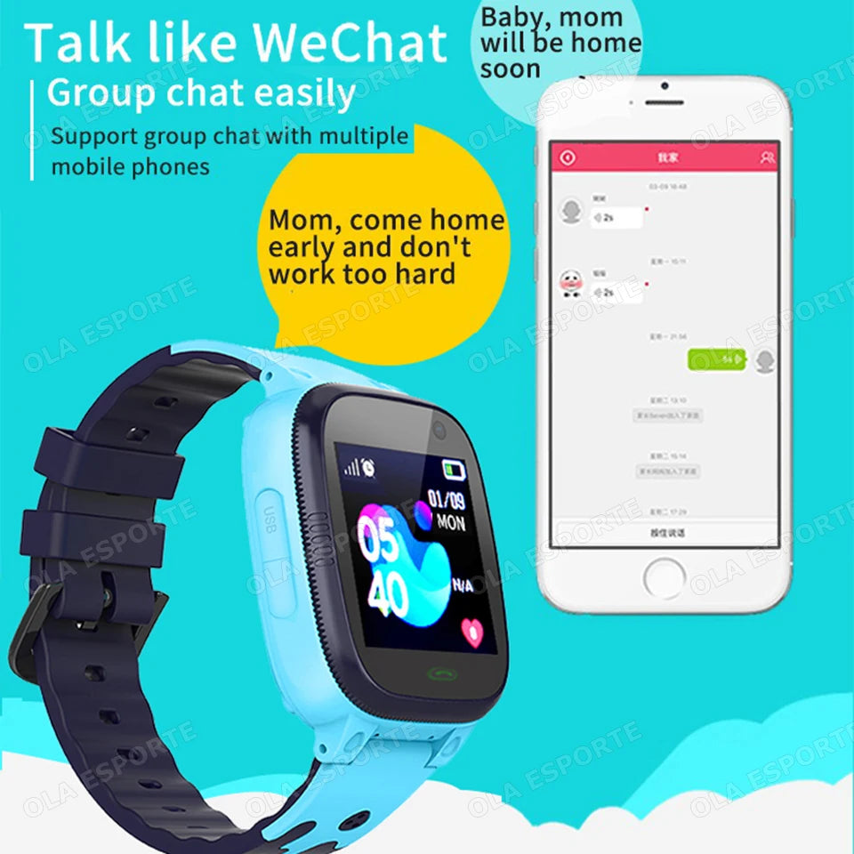 Smartwatch per bambini con chiamata bidirezionale, SOS, GPS e impermeabile
