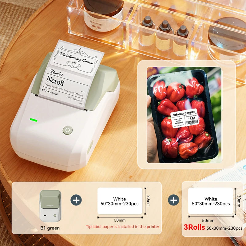 Stampante termica B21: etichette wireless per abbigliamento, gioielli e…
