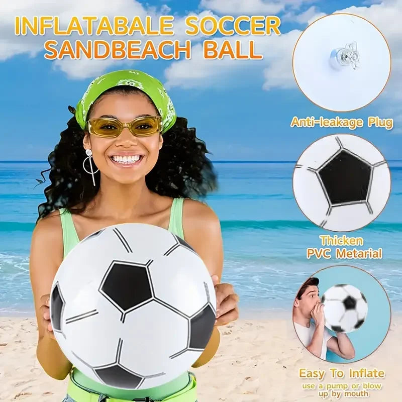Ballon de football gonflable en PVC épais, ballon de plage gonflable, ballon de basket gonflable. Jouets pour fête à la piscine