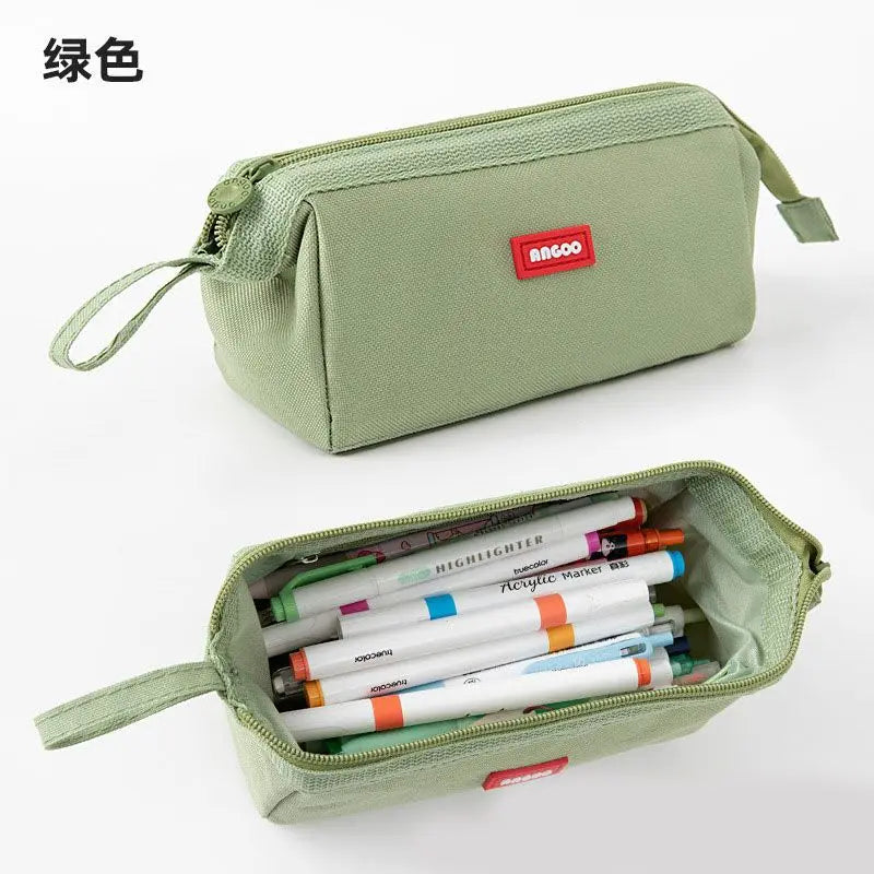 Astuccio porta matite con etichetta – Minimalista per studenti e ufficio