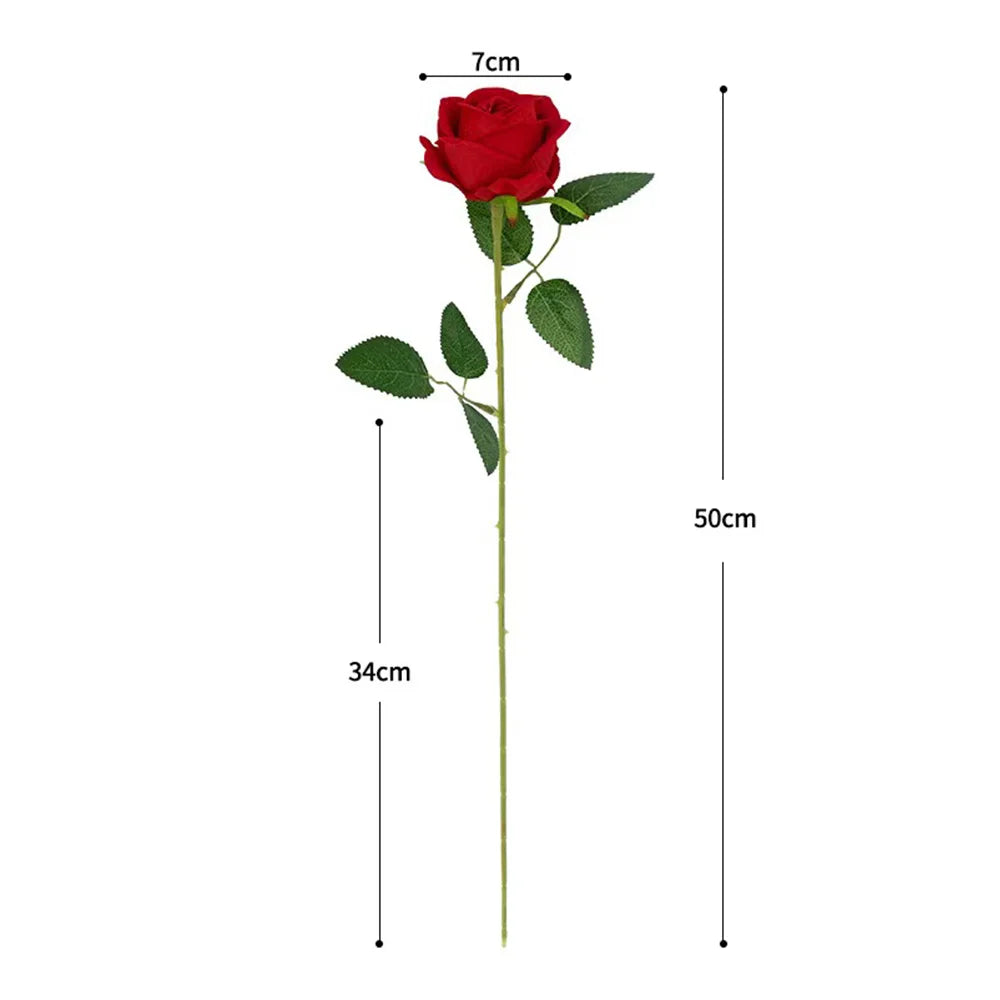 3/5/10/20pcs Roses Artificial Flowers Rose Flower Branch Artificial Red Roses Realistic Fake Rose for Wedding Home Decor