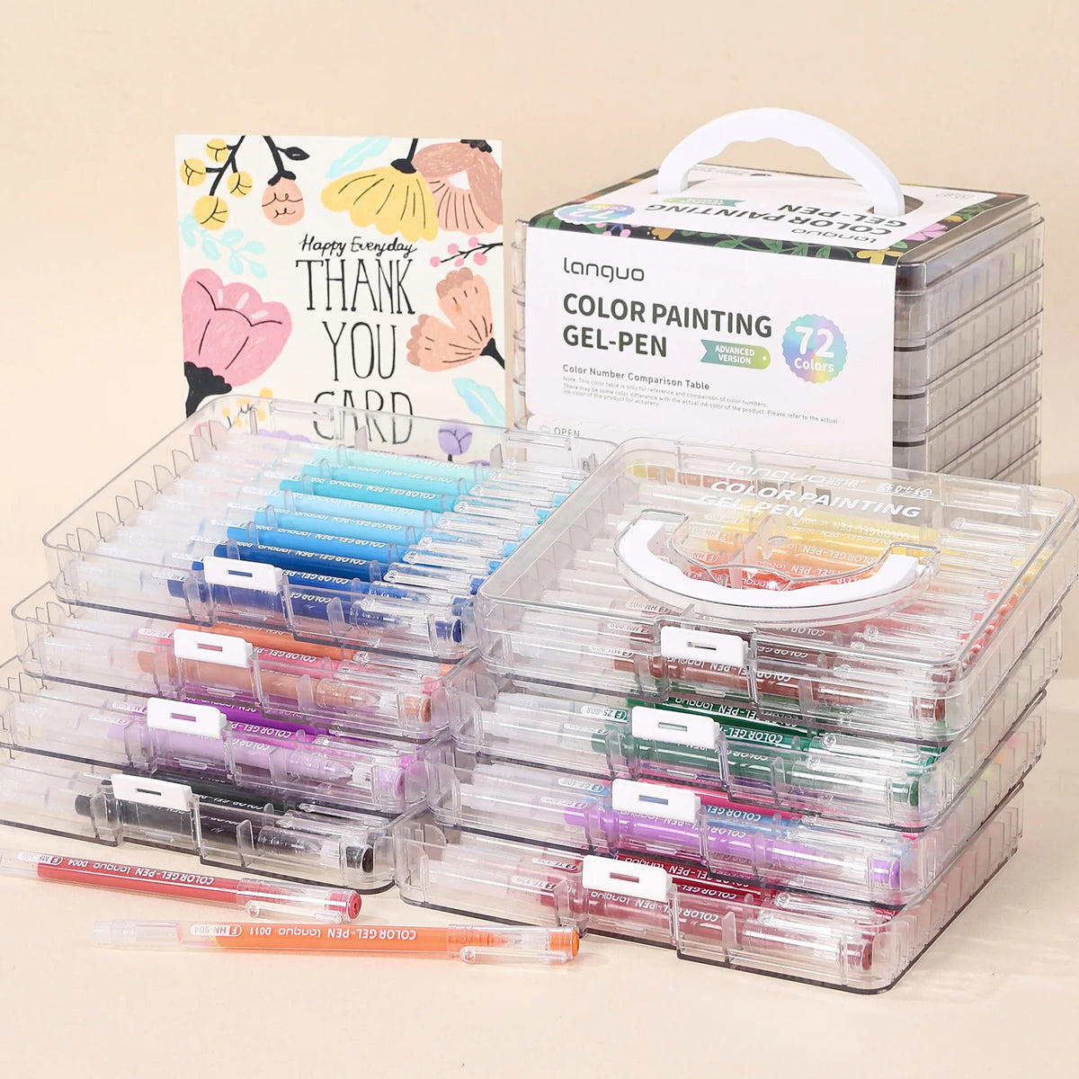 Set di penne gel colorate 45/162/207 - punta 0,6 mm per scrittura e disegno
