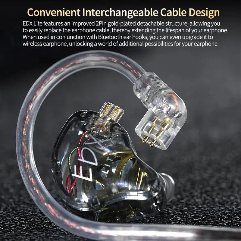 Auricolari in-ear con driver dinamico, microfono e cavo OFC intercambiabile