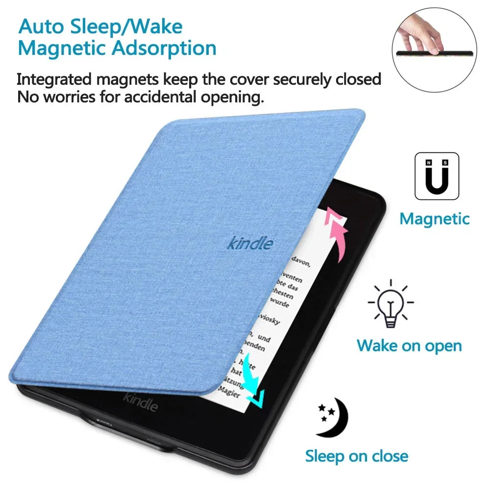 Case for Kindle 2024 2022 2021 Paperwhite Colorsoft 1 2 3 5 6 10th 11th 12th Generation 6 6.8 7 Inch Magnetic Pouch Cover Shell