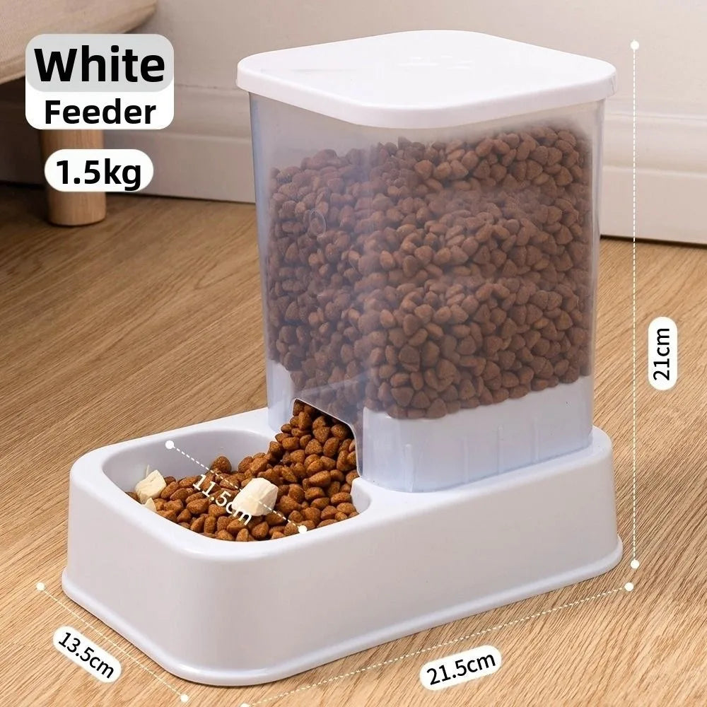 Distributore automatico cibo e acqua 1.5L/1.2L per cani e gatti
