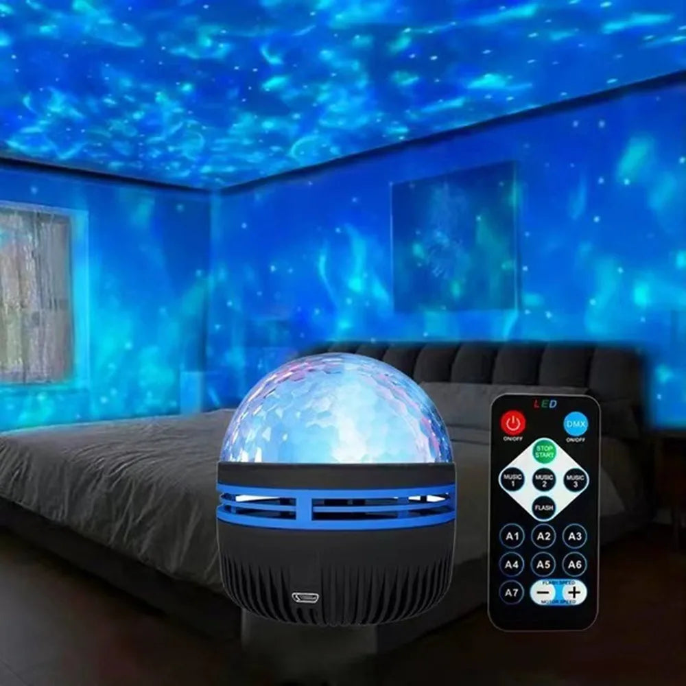 Proiettore LED Night Light con Telecomando – Lampada Stellata per Camera e Festa