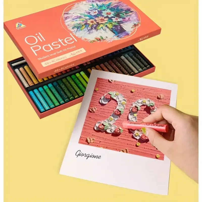 Professional Oil Pastels Set - Medium Point, High-Quality Soft Crayons for Artists, 12/24/36/48 Colors