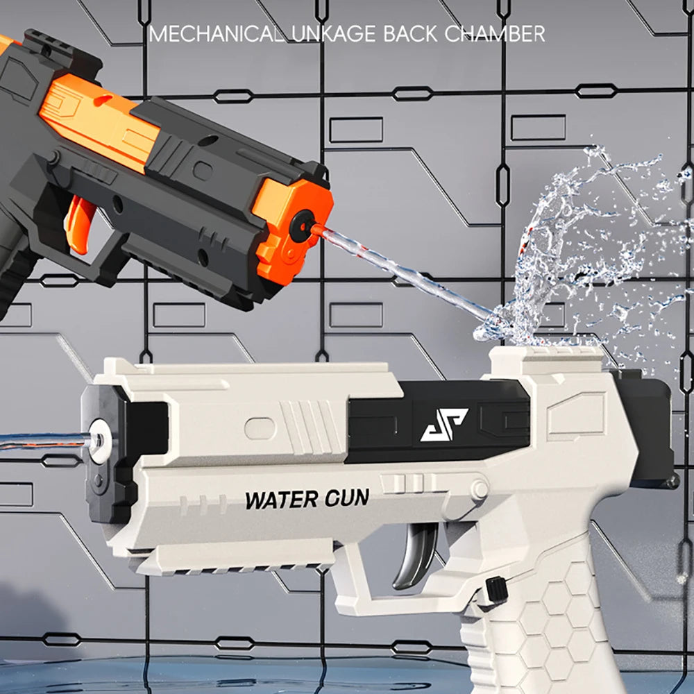 Children Summer Magazine Clip Water Gun non Electric Pistol High-Pressure Full Automatic Shooting Water Beach Toy Gun For Kids
