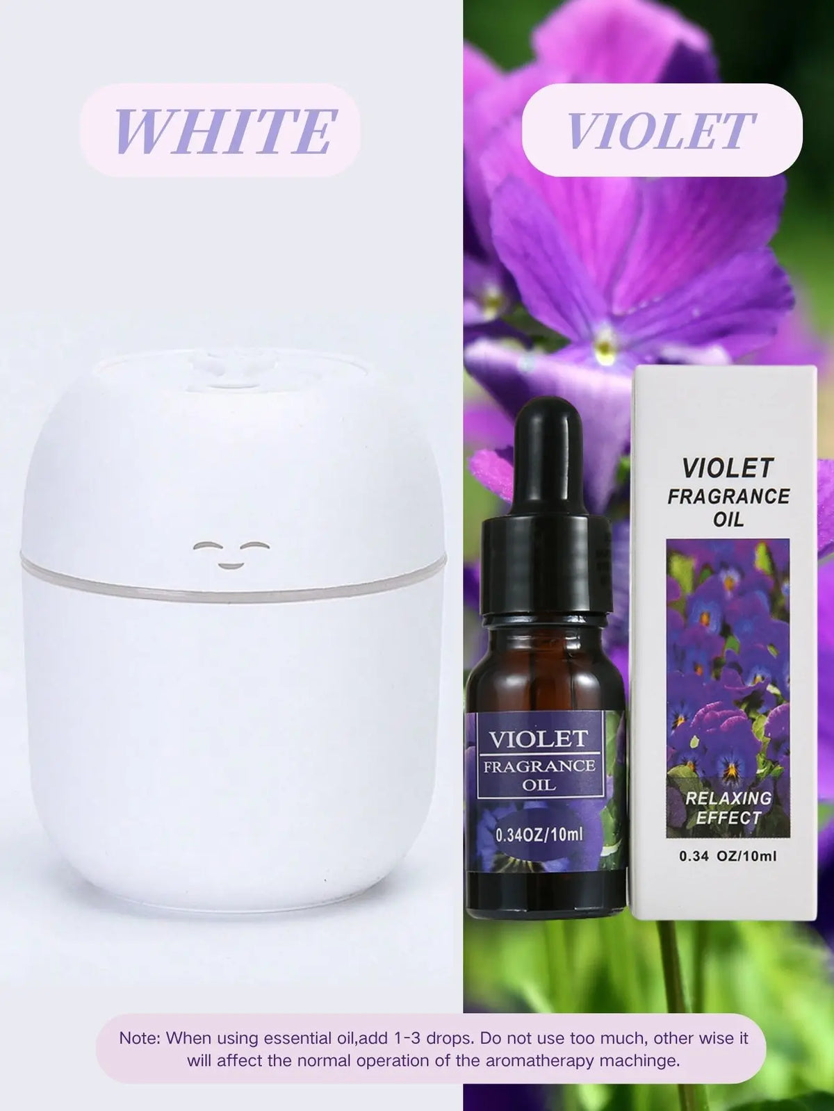Diffusore USB Mini Aroma da 220 ml con Luce LED e Spegnimento Automatico