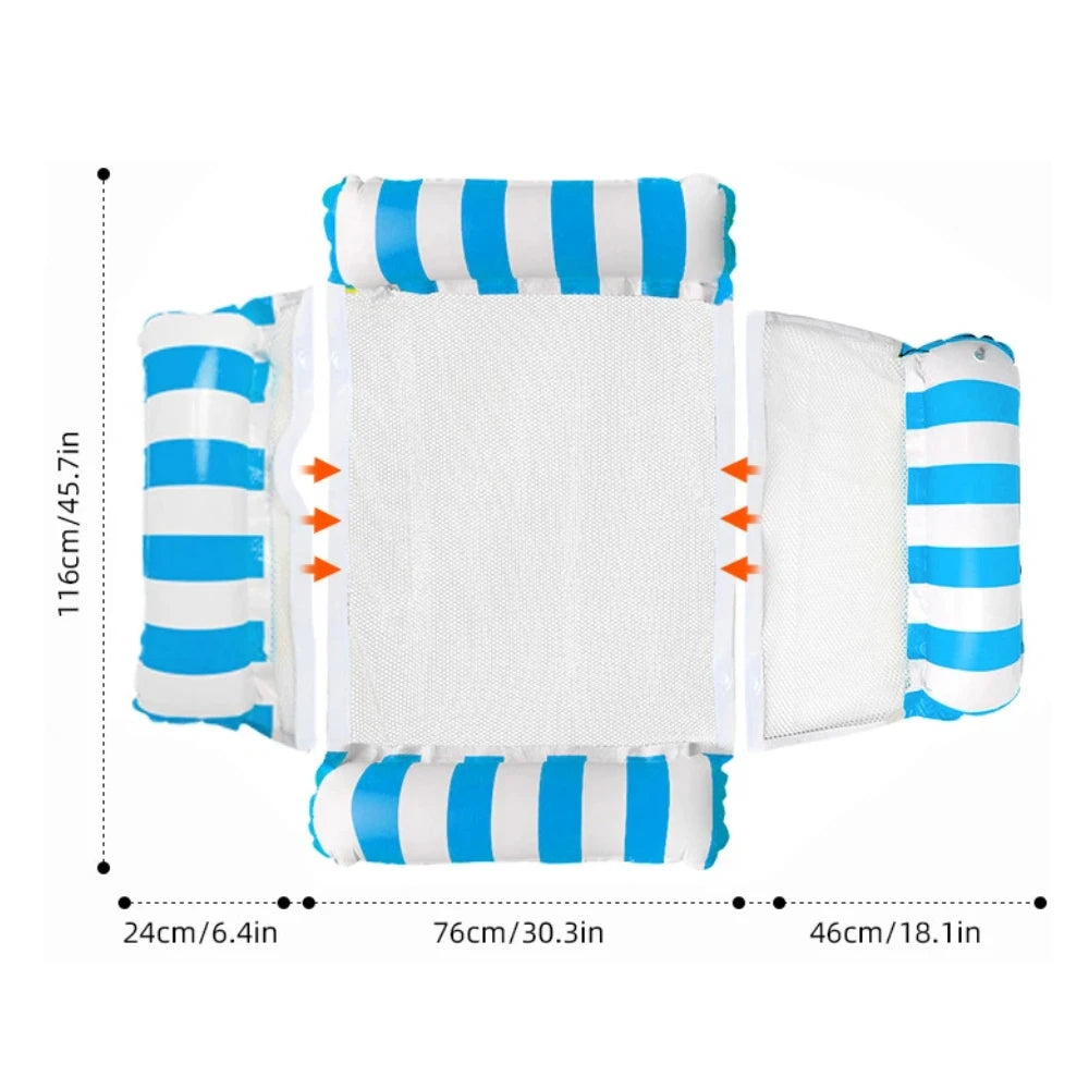 Matelas gonflable pliable pour piscine et mer – fauteuil flottant à…