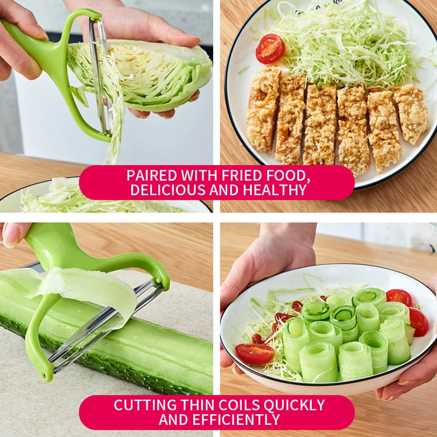 Set da 3 grattugie multiuso per verdure – bocca larga e lame in acciaio inox