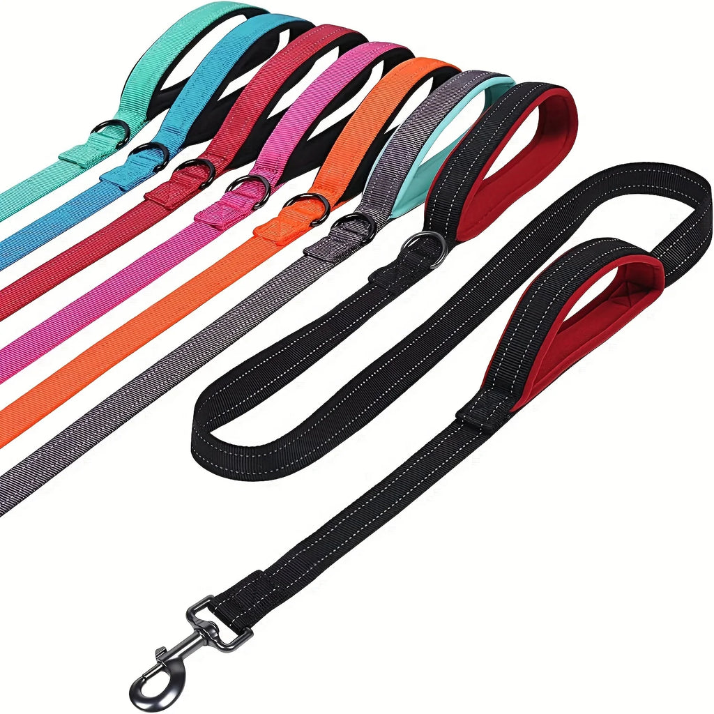 Guida Doppia Padded Nylon Riflettente per Addestramento Cani