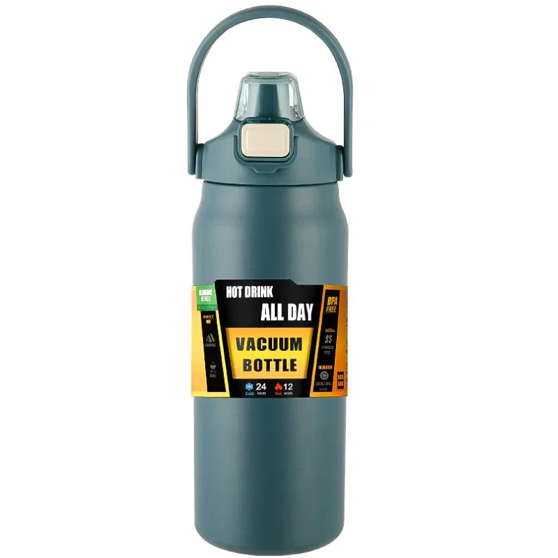 Borraccia Termica Sportiva in Acciaio Inox con Cannuccia, 304ml