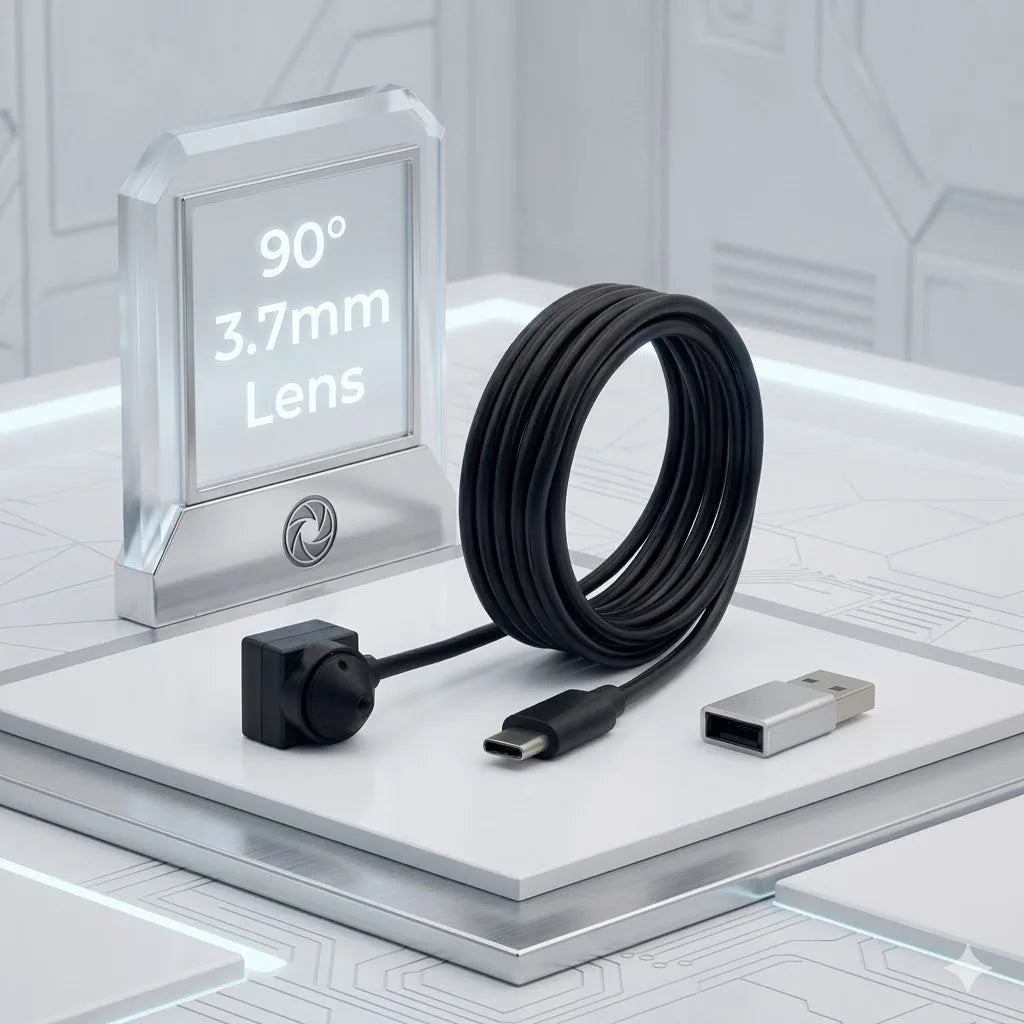 Webcam HD 1080p USB‑C con lente 90° o 120° e microfono integrato