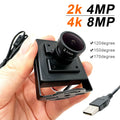 Webcam USB Mini HD 2K 4MP con angolo ampio 150° e lente 1.7‑2.1 mm, 30 fps