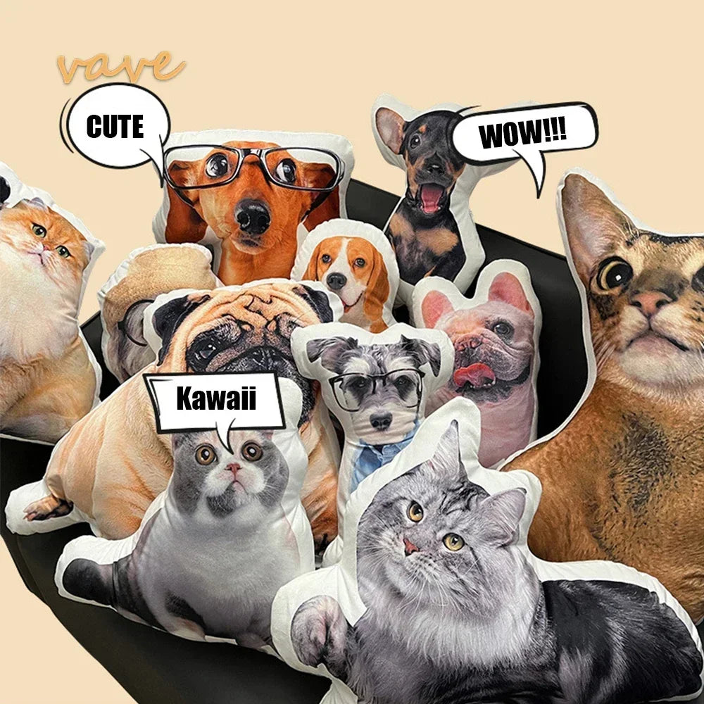 Cuscino Personalizzato con Foto - Forma Libera per Animali Domestici