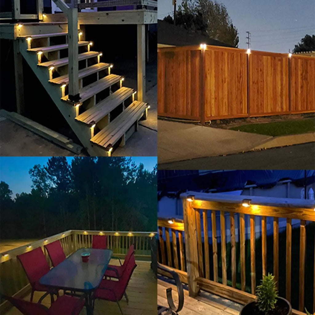 Luci LED Solari 4/8/12/16 pcs – Illuminazione impermeabile per scale e giardino