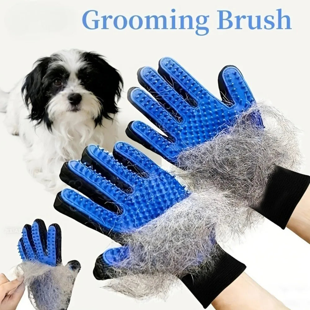 Guanti silicone per toelettatura – rimuove peli e controlla perdita cani e gatti