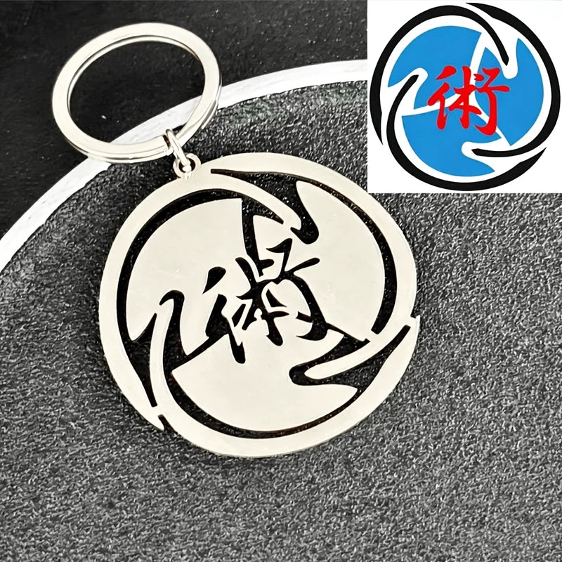 Personalized Custom Men's Stainless Steel Hollow-Out Shaped Keychain with Logo Image Badge Key Ring, High-Quality and Elegant Gift