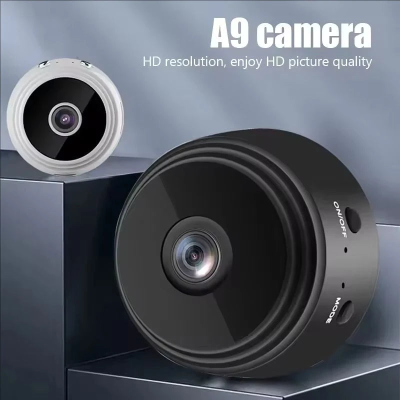 Mini camera Wi‑Fi HD 720P con visione notturna e batteria ricaricabile