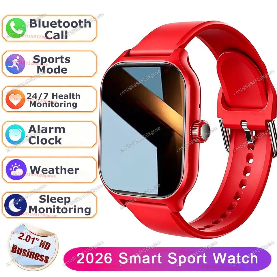 Smartwatch 2.01'' Waterproof Fitness con Monitor Cardiaco e Chiamate