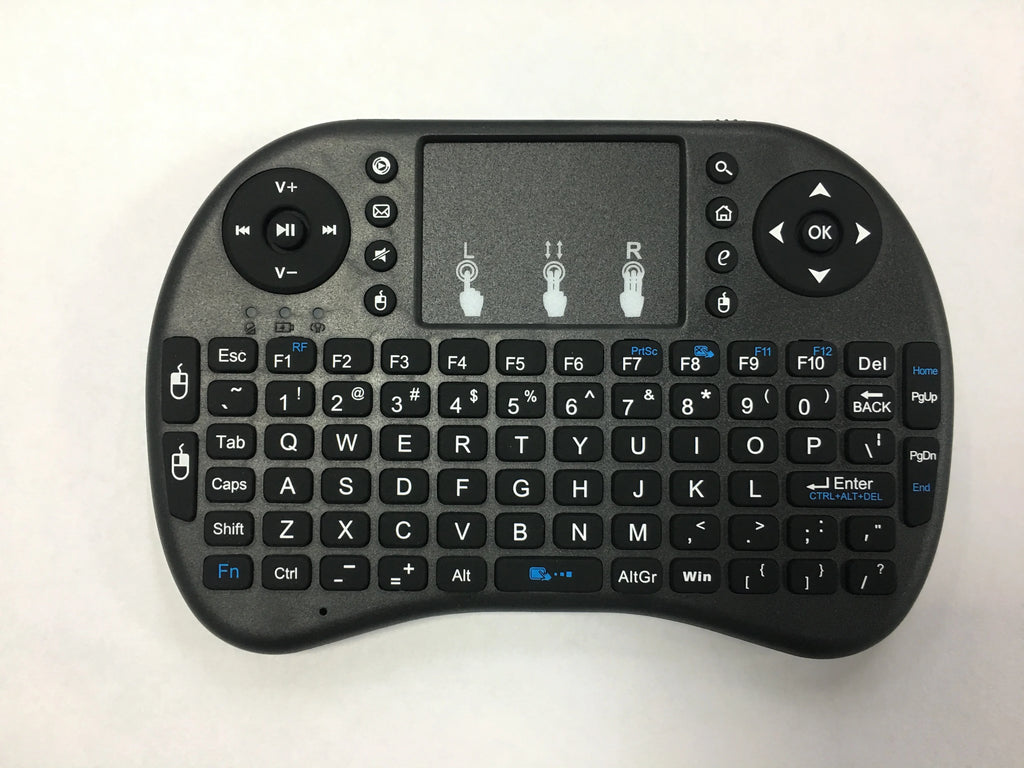 Tastiera mini wireless retroilluminata con touchpad e supporto multilingua