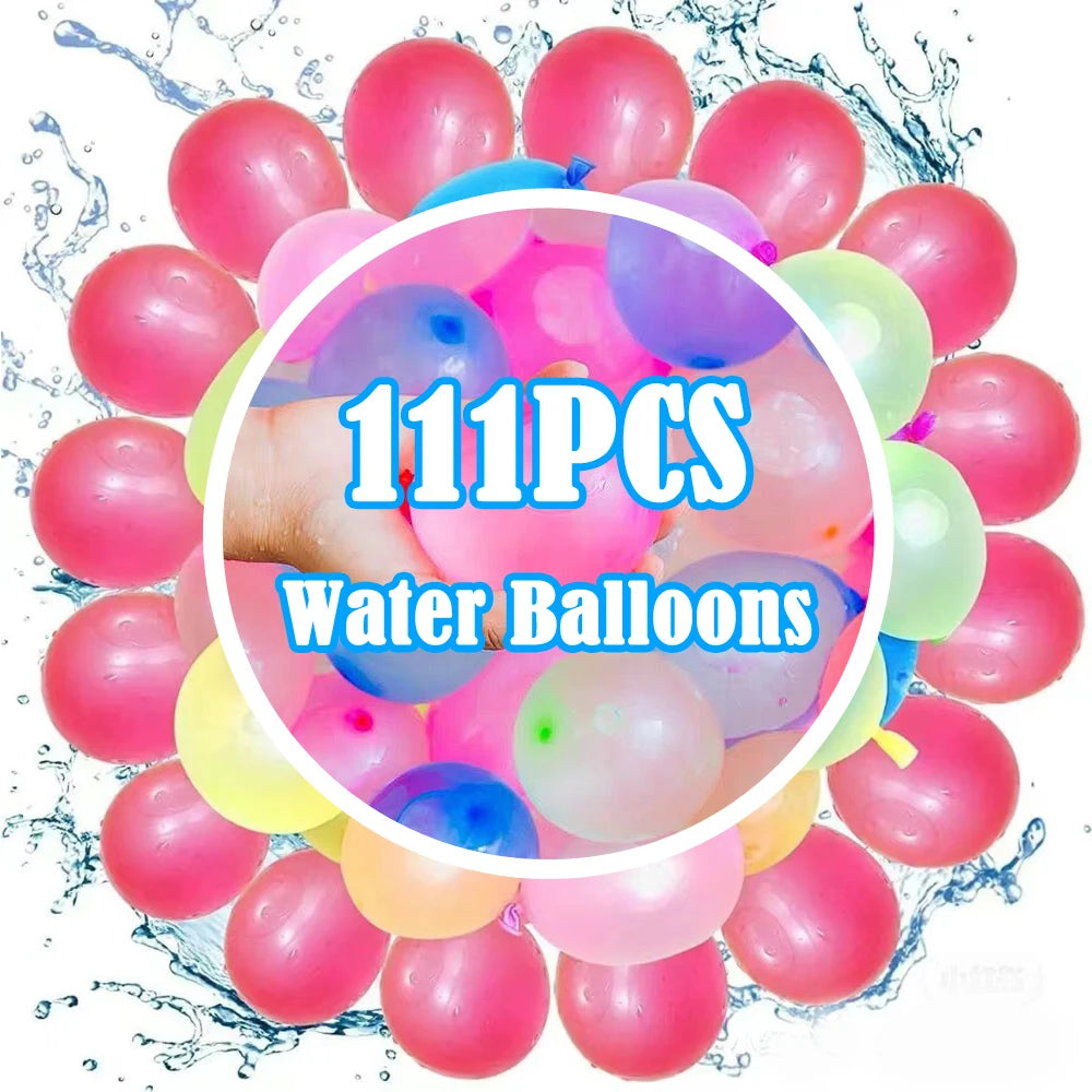 111/333 pcs rapid-fill water balloons – fun summer outdoor water fight for kids & adults