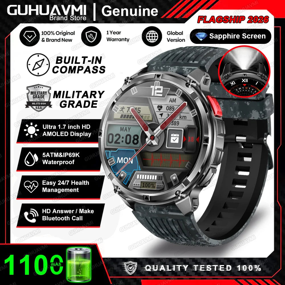 Smartwatch militare T‑Rex 3 Pro 1100 mAh GPS waterproof 5ATM – 1.73″ AMOLED