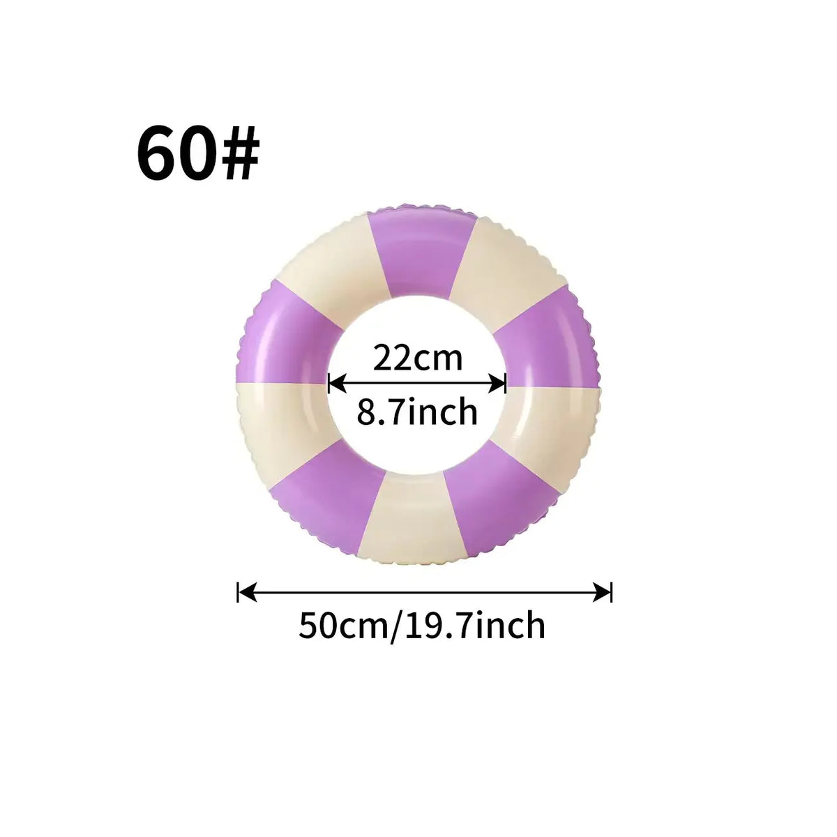 Anello gonfiabile da nuoto a righe classiche – ideale per mare e piscina