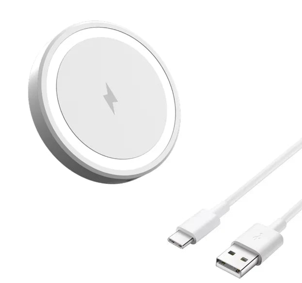 Caricatore Wireless Magnetico 15W per iPhone 13‑18, Slim e Portatile