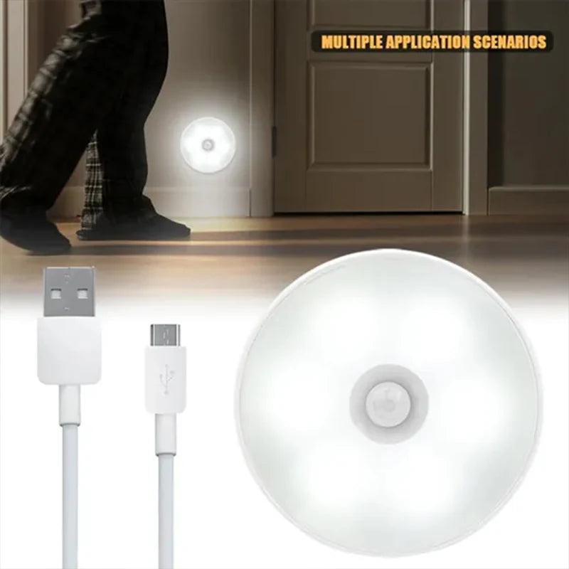 Lampada LED a Sensore di Movimento ricaricabile USB per armadi, cucina e scale