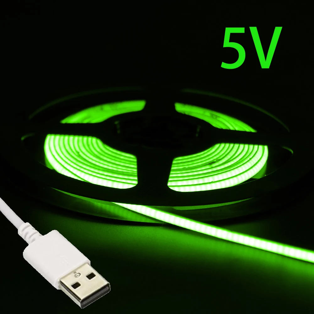 Striscia LED USB 5V COB Multicolore 2,7 mm – 480 LED per PC e Ambienti Interni