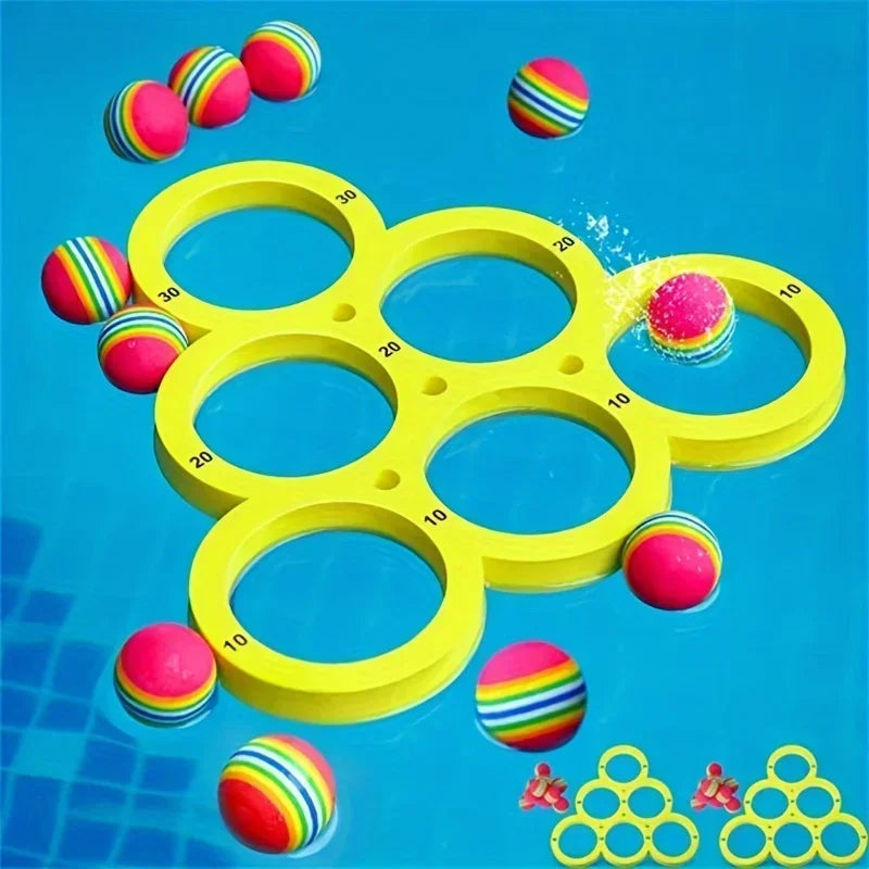 Fun Splash Water Sports Floating Pool Game Toy - Durable EVA Material, Random Color Ball, Perfect for Summer Fun