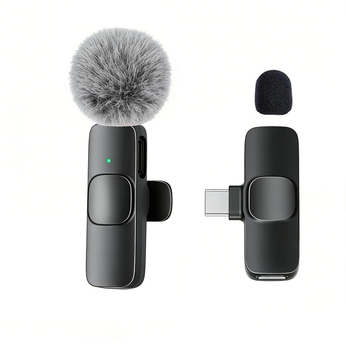 Microfono Lavalier Wireless Type‑C con Bassa Latenza e Raggio 30 m – Plug & Play