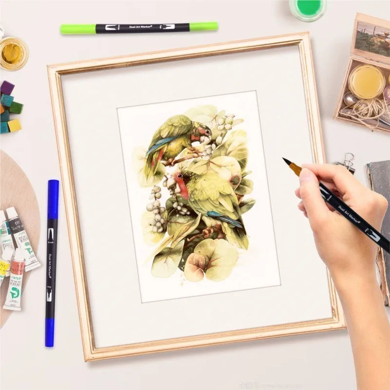Set di pennarelli artistici a doppia punta 120 colori per calligrafia e…