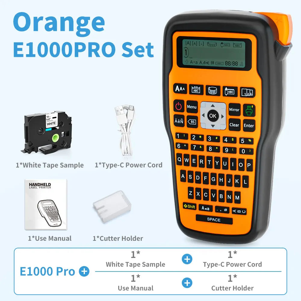 Stampante Etichette Portatile E1000PRO con Nastro AHS231 631 Compatibile Brother