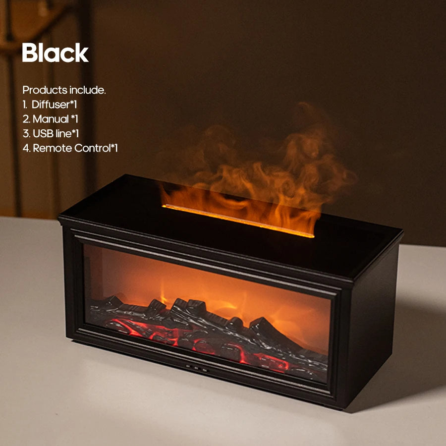 Diffusore Aroma con Fiamma Simulata e Umidificatore Ultrasonico 280ml