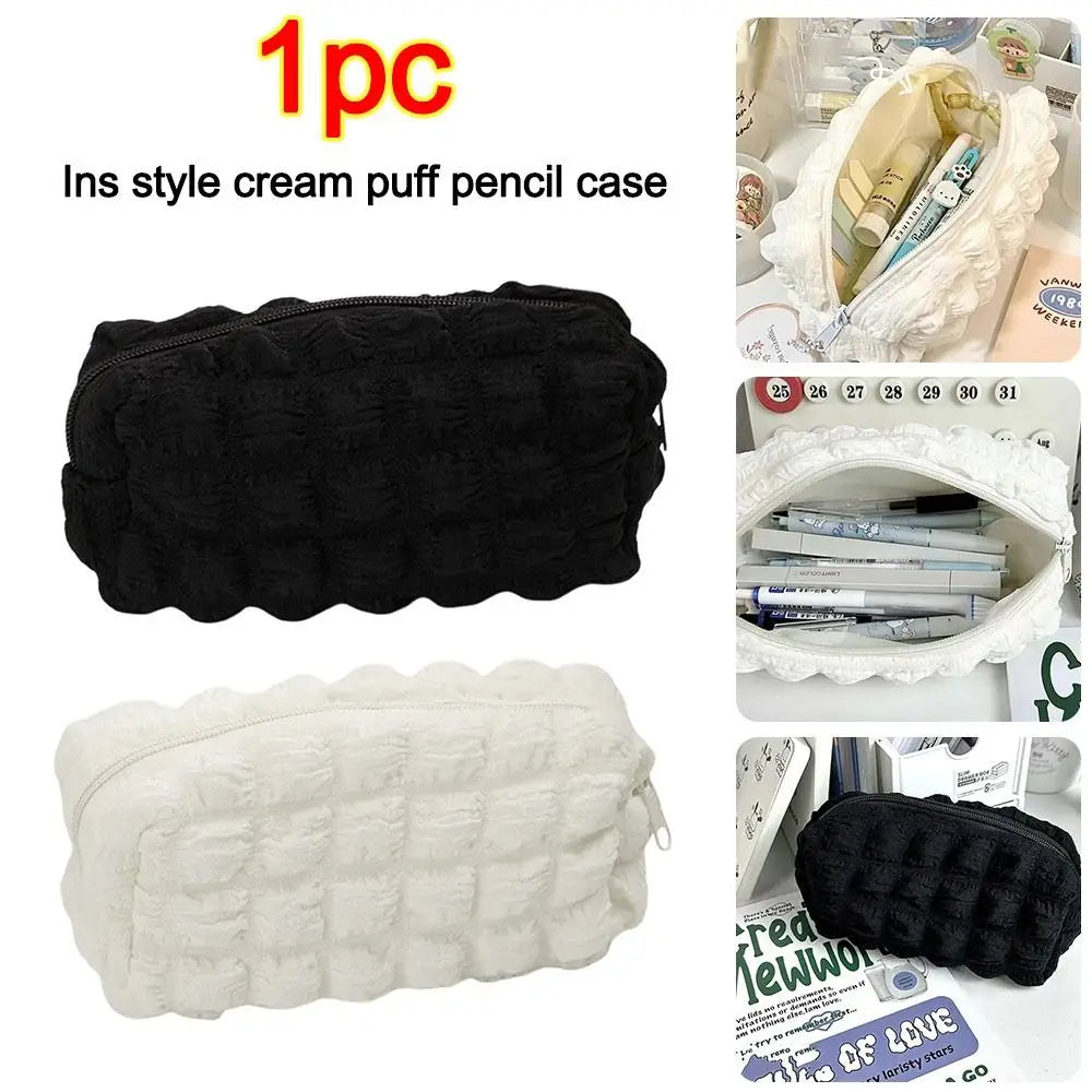 Bustina Matite Grande Capacità, Trousse Scuola Ufficio, Cotone