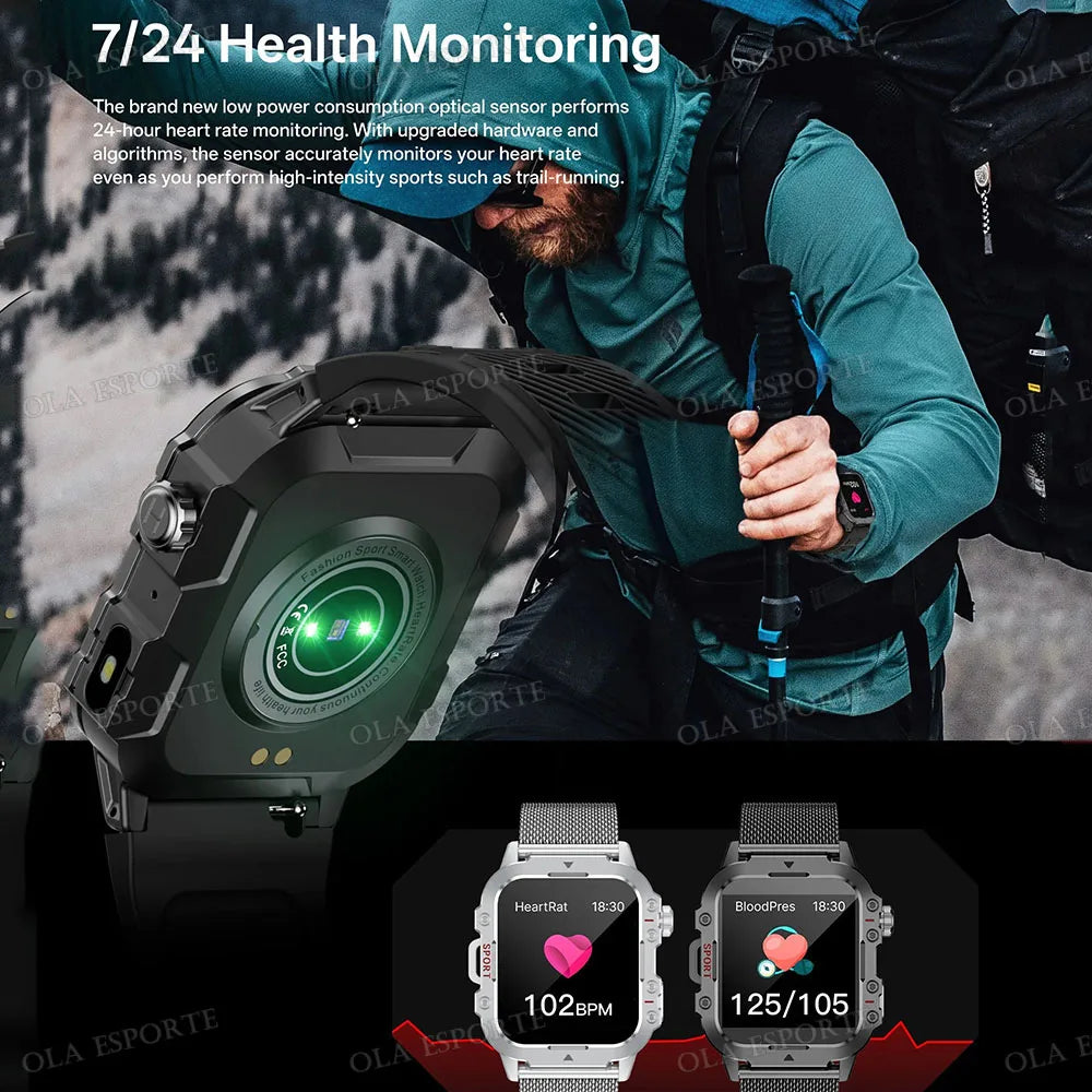 Smartwatch sportivo 2026 con GPS, monitor cardio, impermeabile, compatibile iOS…