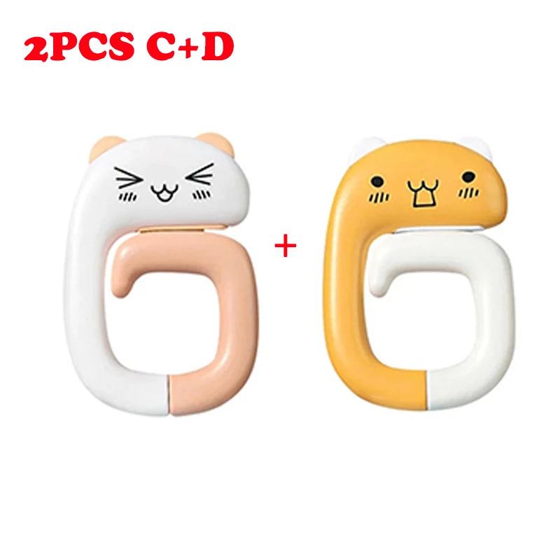 Gancio Portatile per Borsa e Accessori – Animale, Plastica, 4 Colorazioni
