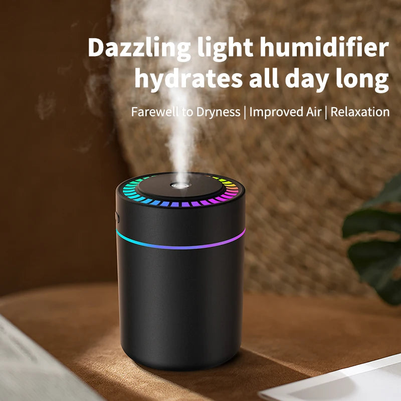 Diffusore Umidificatore 180 ml USB con LED 7 Colori e Aromaterapia