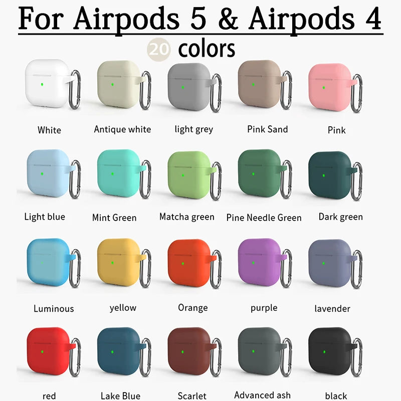 Cover Silicone per AirPods 4 e AirPods 5 - Protettiva Antiscivolo