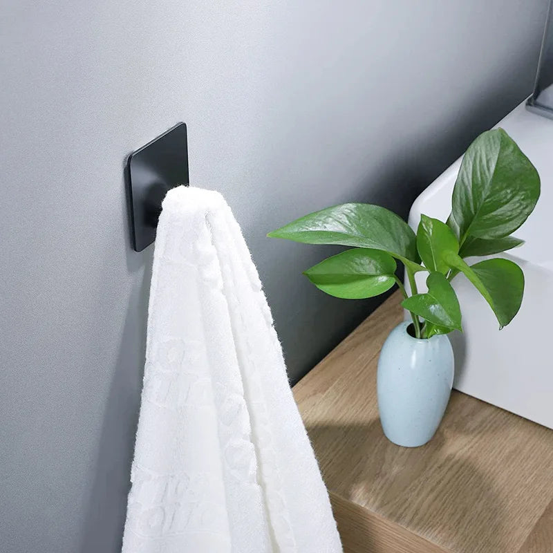 Ganci da parete adesivi in acciaio inox per bagno e cucina – set da 4 pezzi