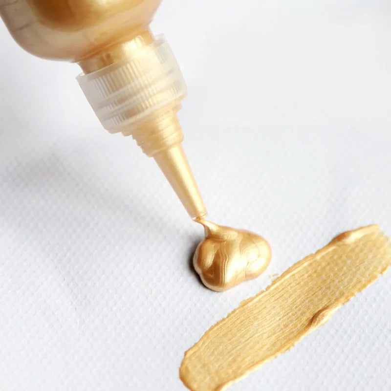 Colori Acrilici Metallici Dorati 60ml, Impermeabili e Non Sbiaditi, per Nail…